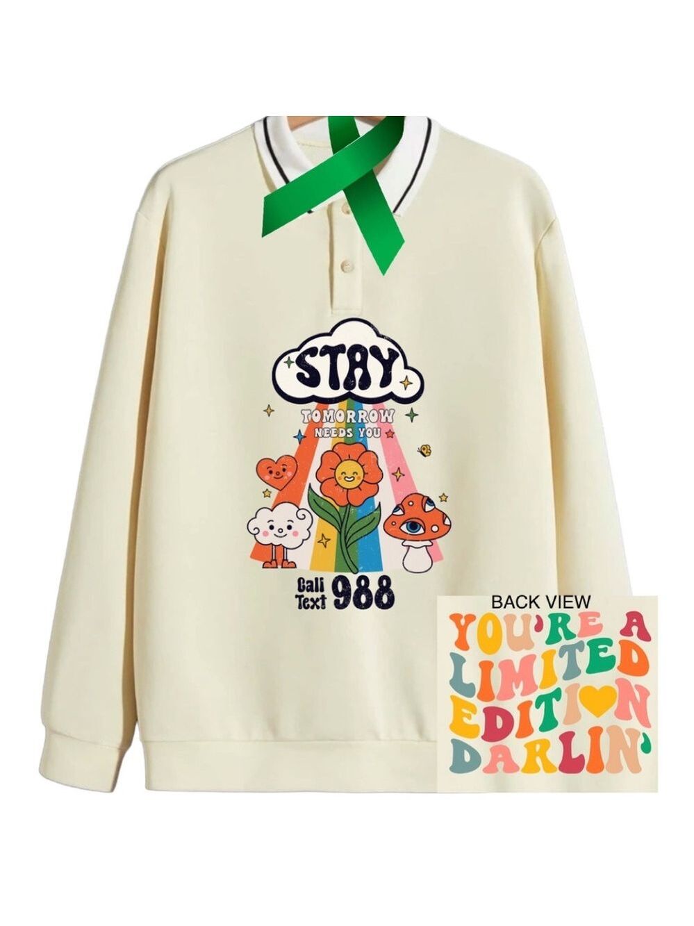 Stay mental health graphic pullover sweatshirt size XXL